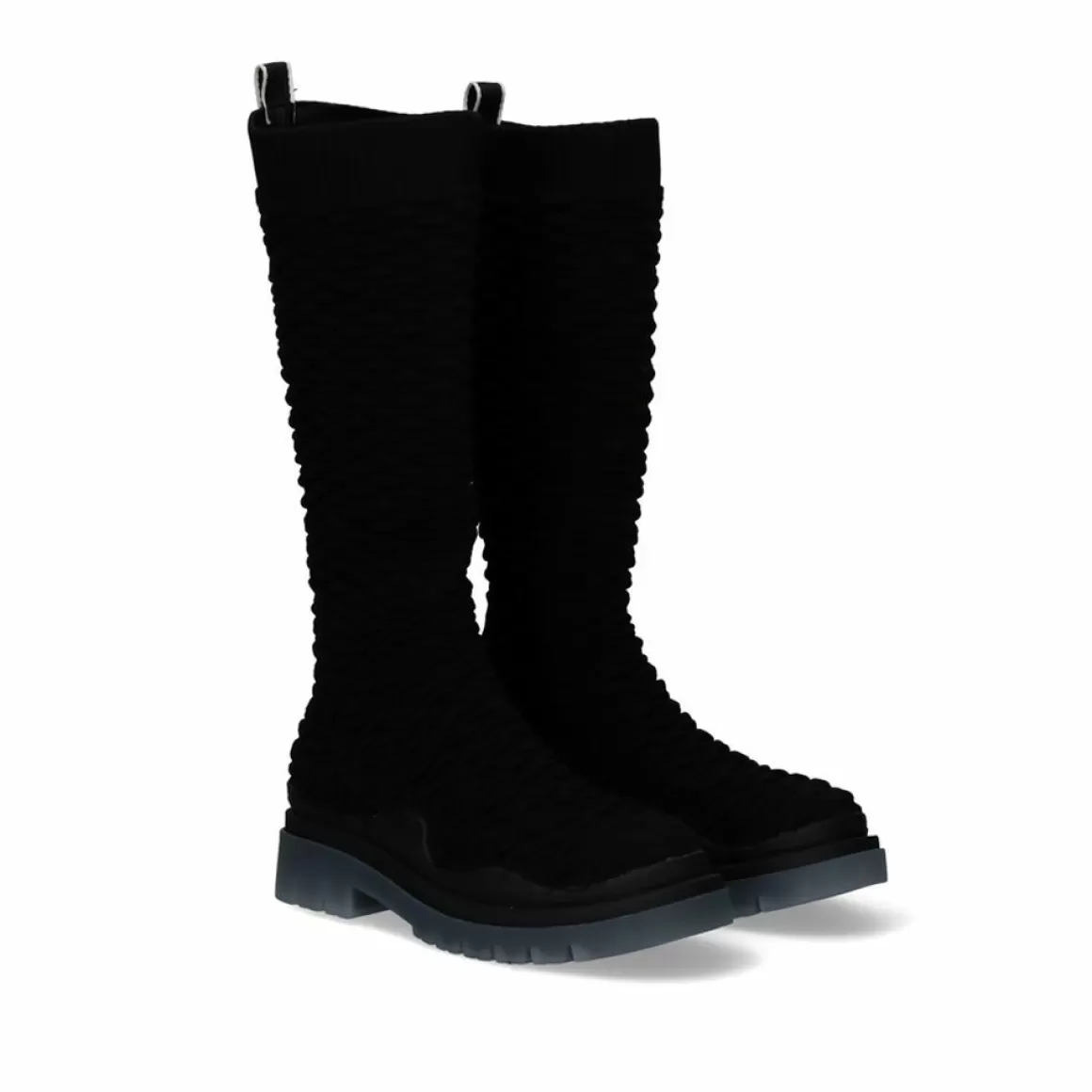 Exe Shoes Botas>Bota Alta B077-H505 Em Relevo Preto