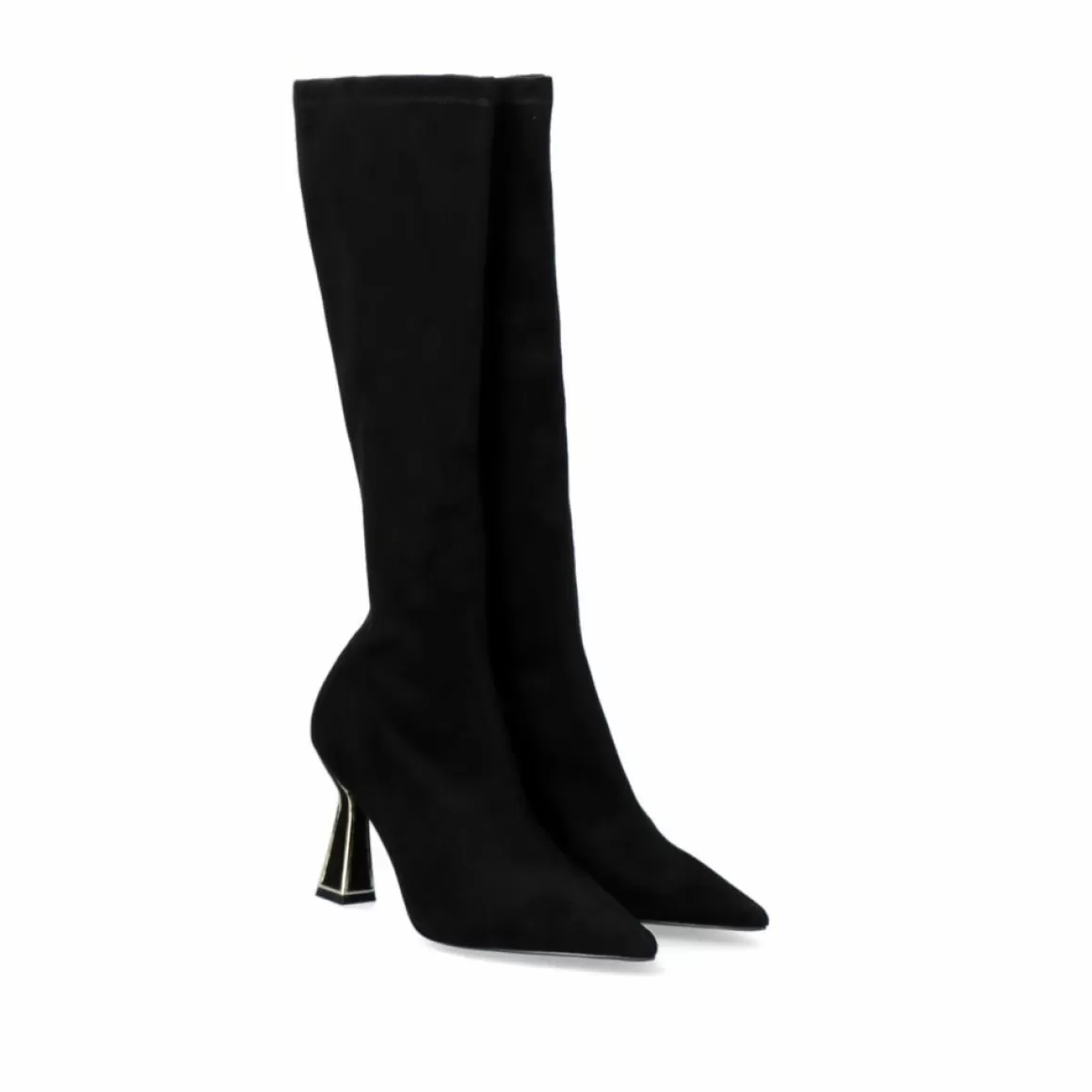 Exe Shoes Botas>Bota Alta De Microfibra Com Salto Belinda-510 Preto