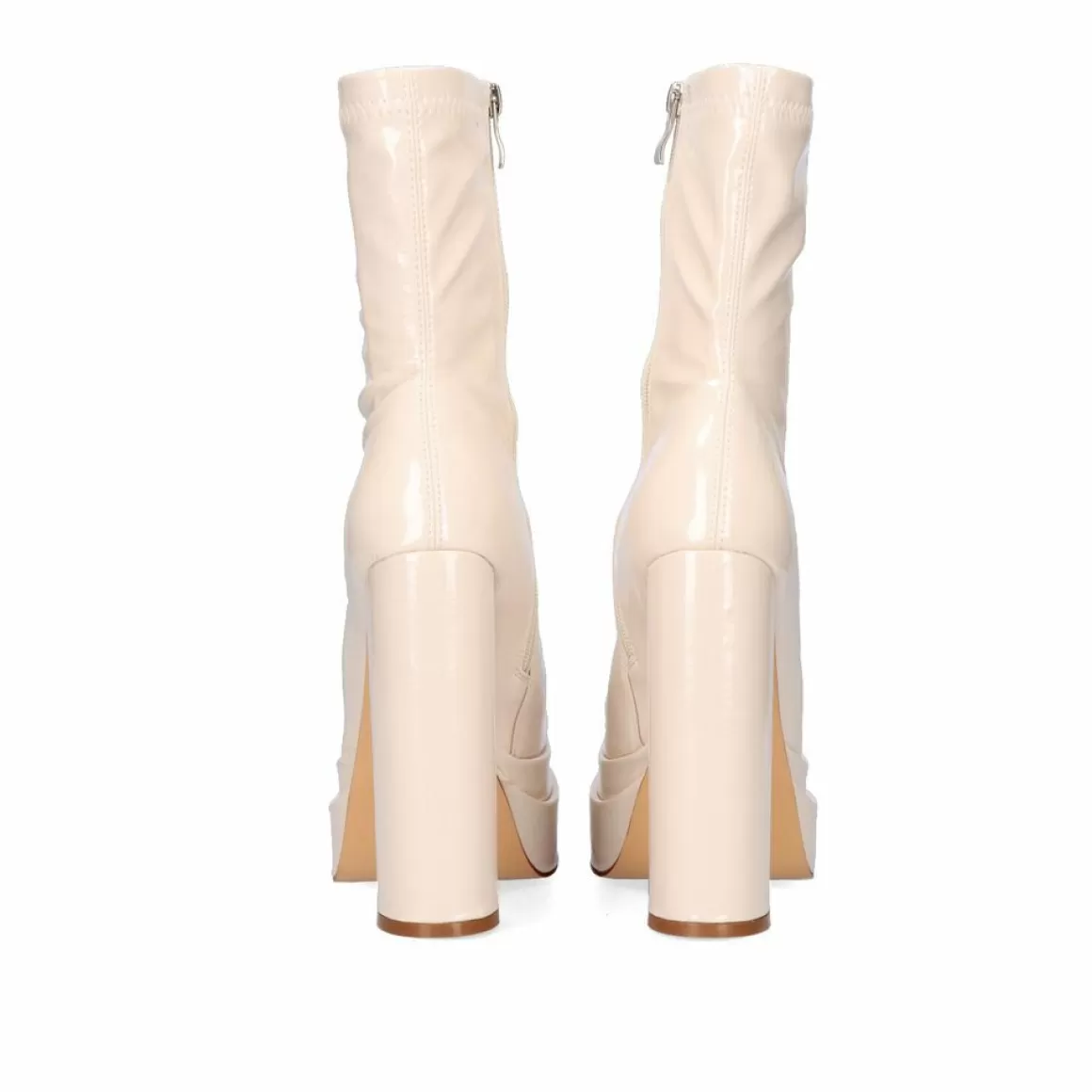 Exe Shoes Botins>Bota De Tornozelo Estilo Meia Bege Com Calcanhar T3826-M2738