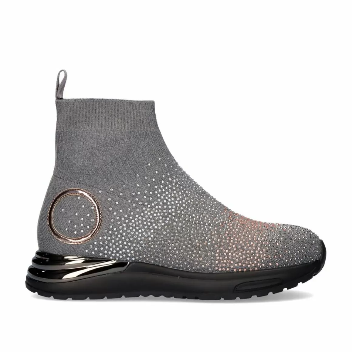 Exe Shoes Botinhas>Bota De Tornozelo Estilo Meias Y2315-H502 Cinzento Com Strass