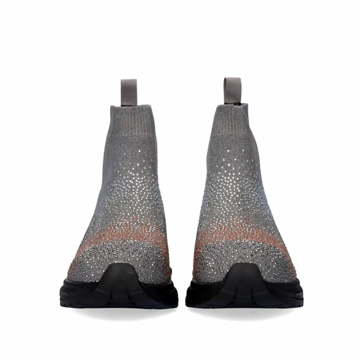 Exe Shoes Botinhas>Bota De Tornozelo Estilo Meias Y2315-H502 Cinzento Com Strass