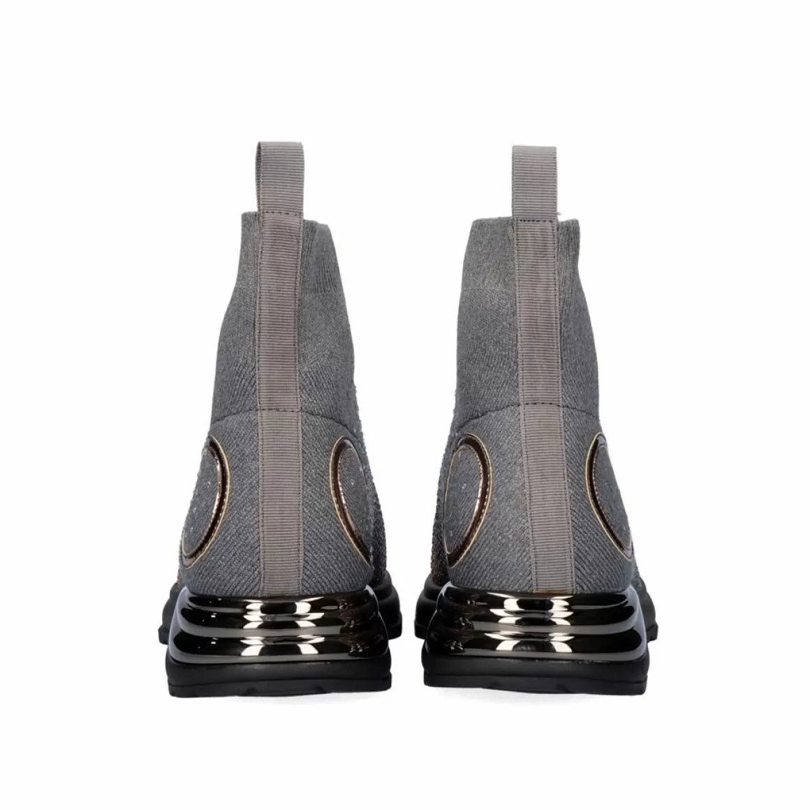 Exe Shoes Botinhas>Bota De Tornozelo Estilo Meias Y2315-H502 Cinzento Com Strass