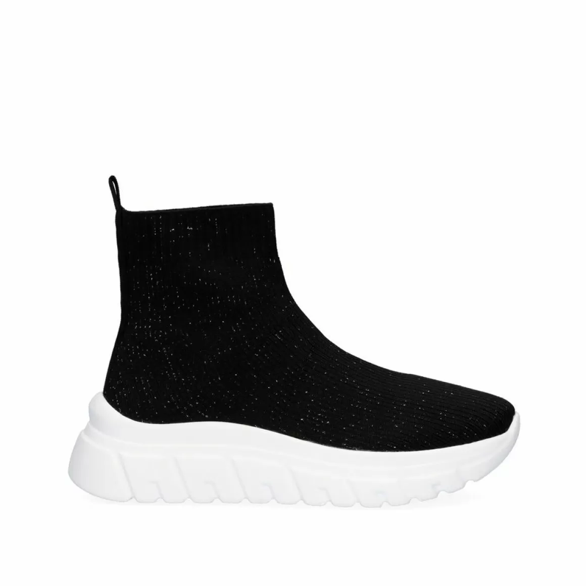 Exe Shoes Botinhas>Bota Estilo Meia Com Plataforma Exe44 Em Pewter Com Brilho