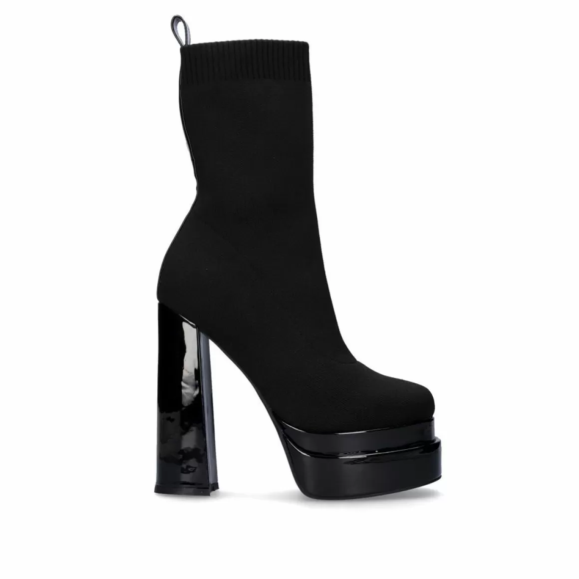 Exe Shoes Botinhas>Salto Esatilo Meia Com Plataforma Dupla T3729-L1561 Em Preto