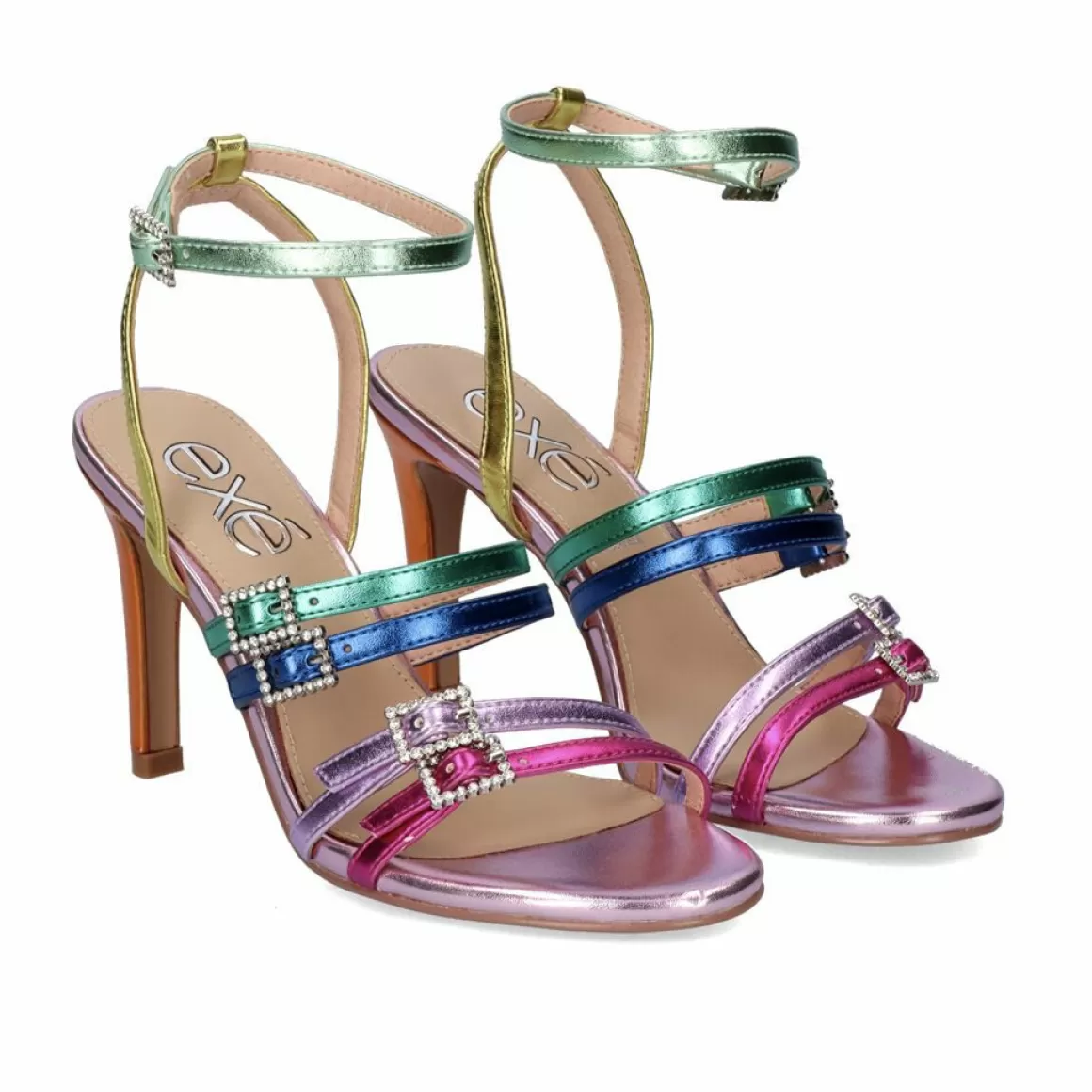 Exe Shoes Sandálias De Salto>Sandalia De Salto Alto Rebeca-313 Multicolor