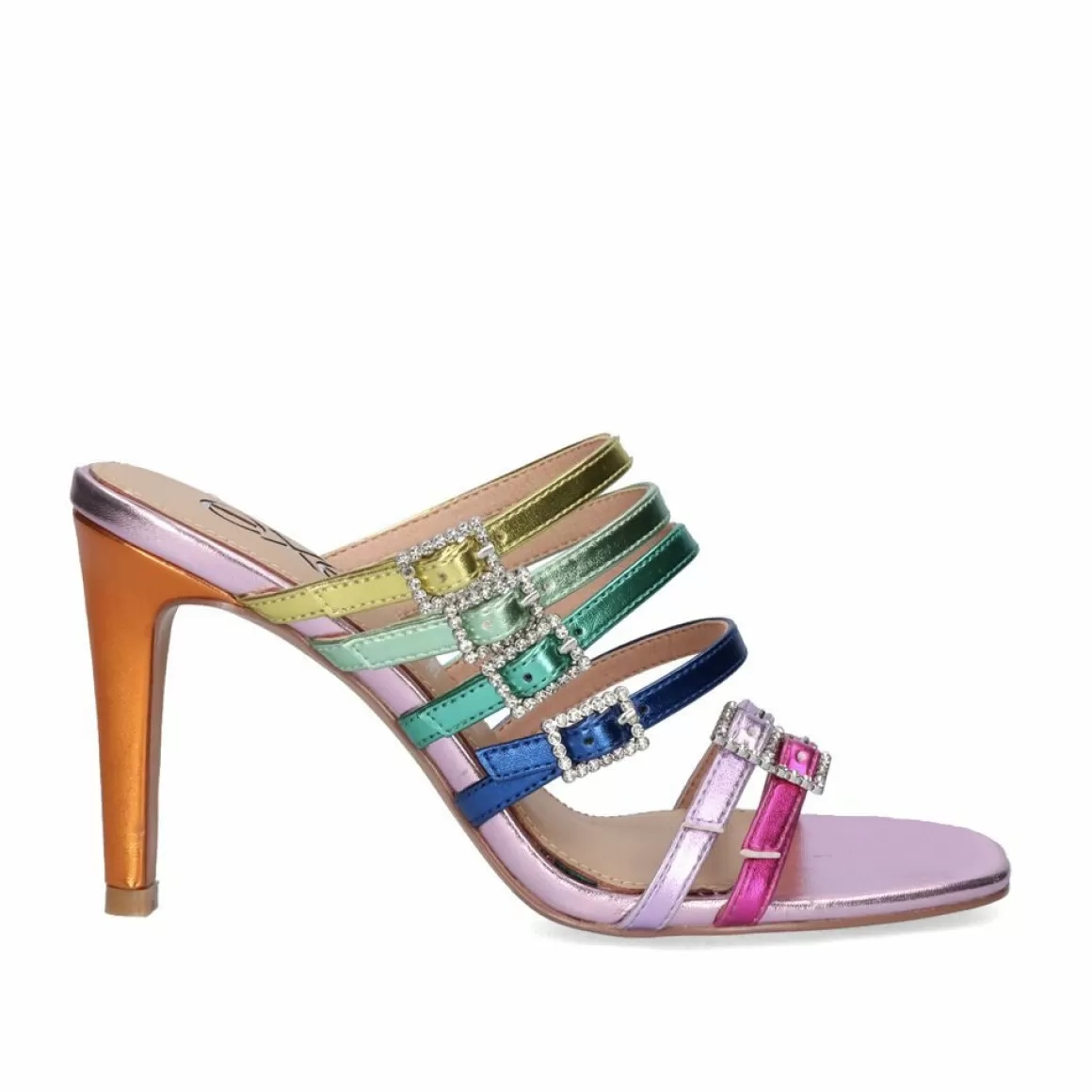 Exe Shoes Sandálias>Sandalia De Salto Exe Victoria -343 Metalic Multicolor