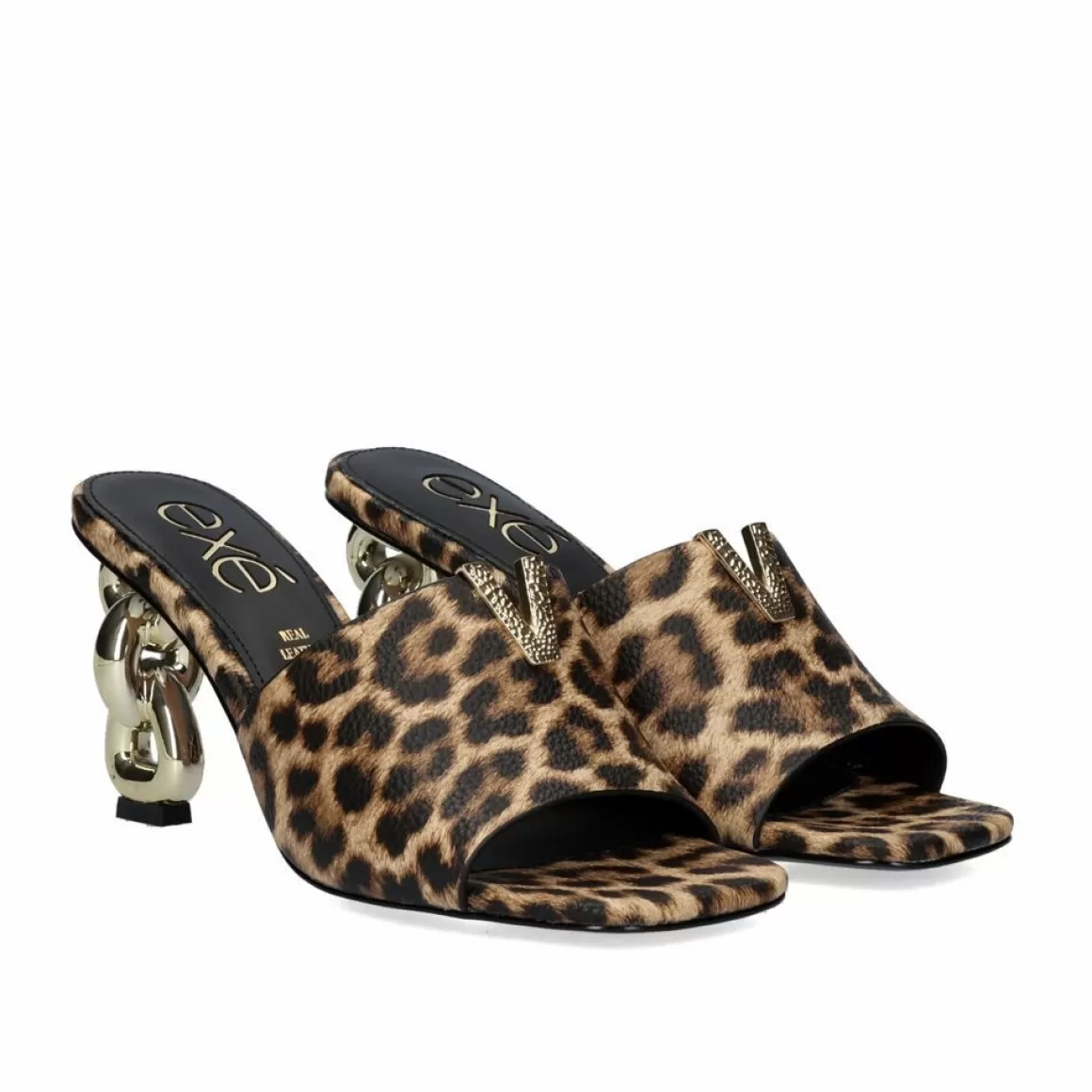 Exe Shoes Sandálias>Sandalia Salto Exe Dolly Heel-843 Leopard