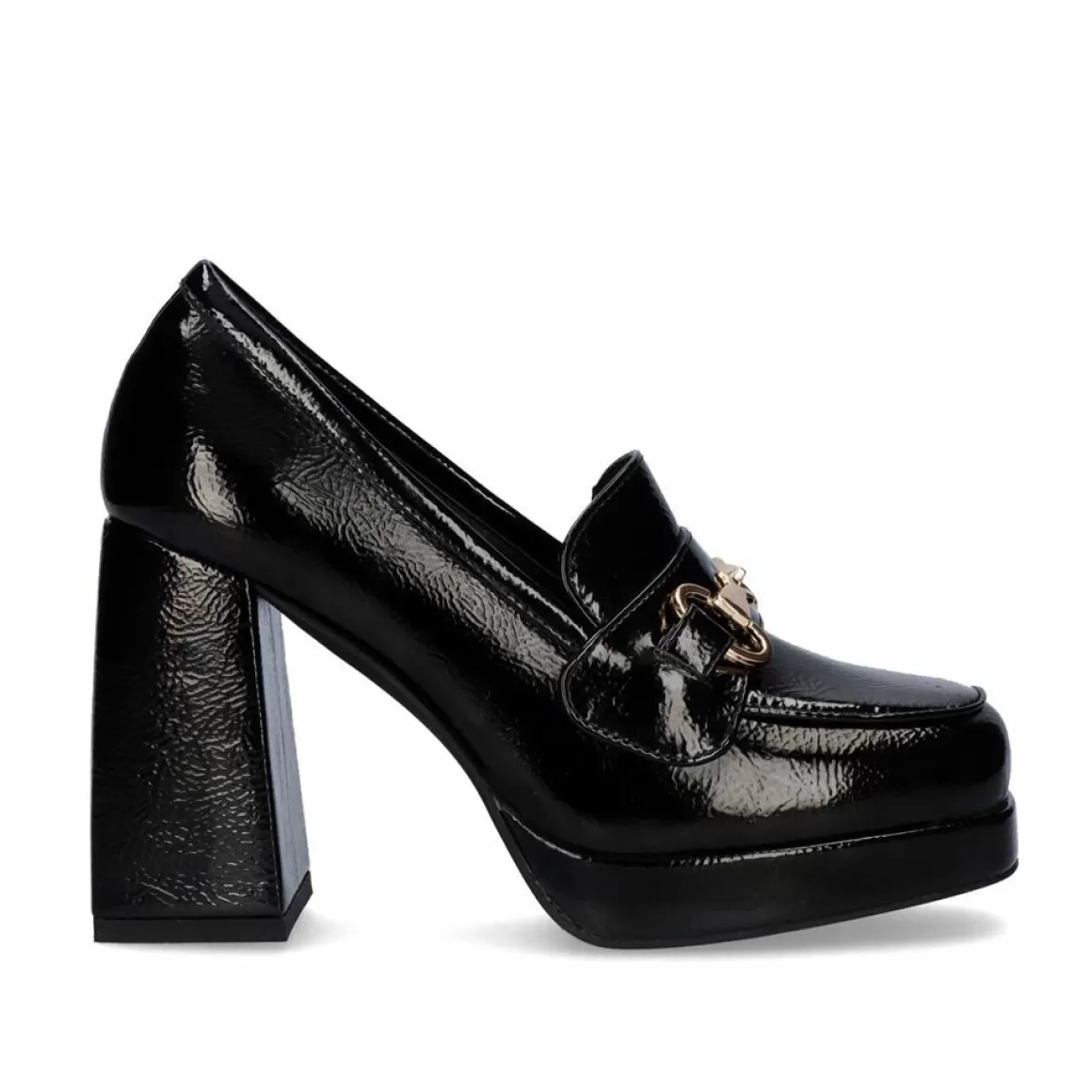 Exe Shoes Calçados De Salao>Sapato De Salto Alto Estilo Mocassim W2083-R3136 Cor Estilo Charol Black