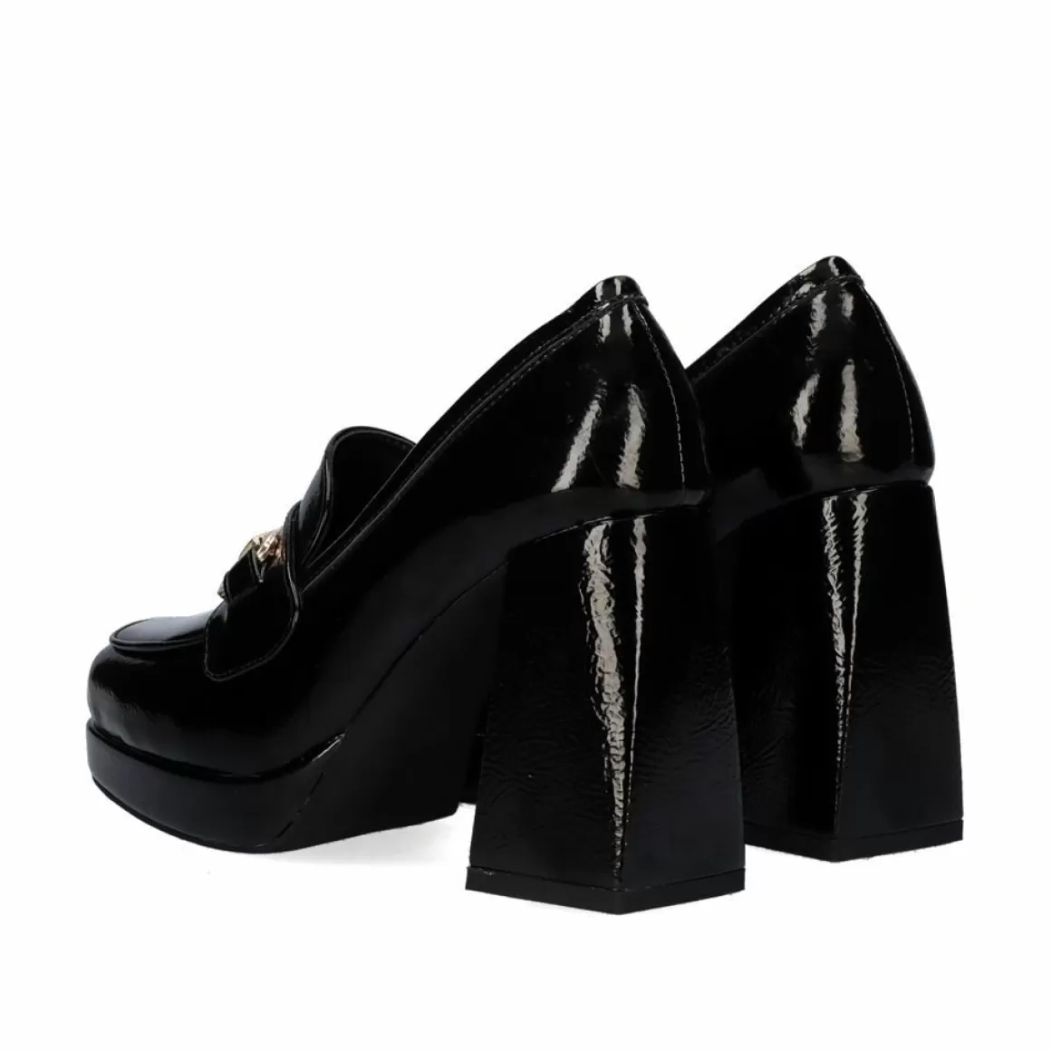 Exe Shoes Calçados De Salao>Sapato De Salto Alto Estilo Mocassim W2083-R3136 Cor Estilo Charol Black