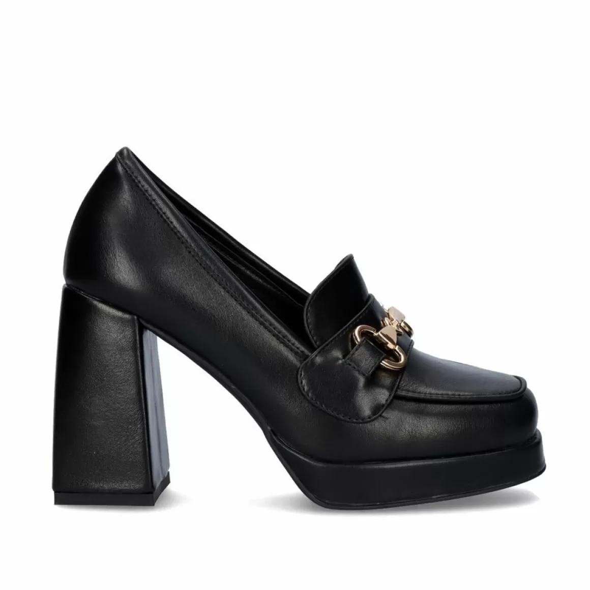 Exe Shoes Calçados De Salao>Sapato De Salto Alto Estilo Mocassim W2083-R3136 Cor Preta