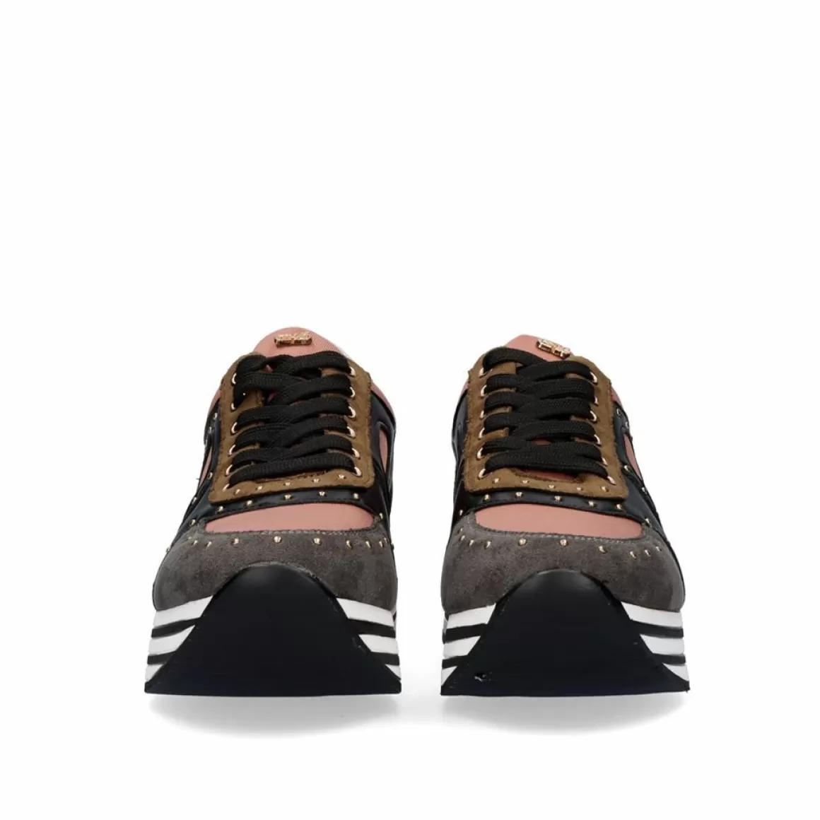 Exe Shoes Sneakers Mujer>Sneaker Plataforma Ex41 Em Rosa Com Detalhes Em Cinza