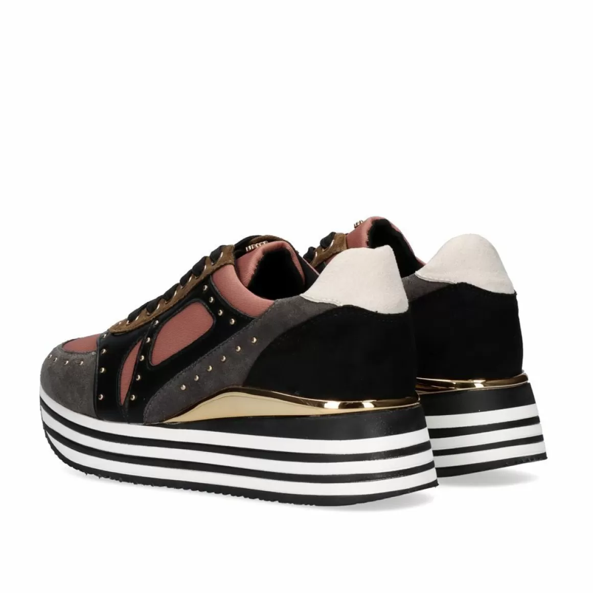 Exe Shoes Sneakers Mujer>Sneaker Plataforma Ex41 Em Rosa Com Detalhes Em Cinza