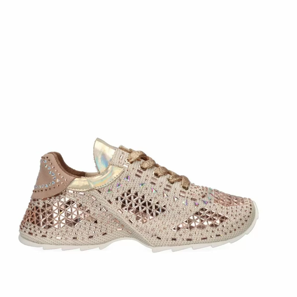 Exe Shoes Sapatilhas E Tenis>Tenis Champagne Strass Exe 2988-18