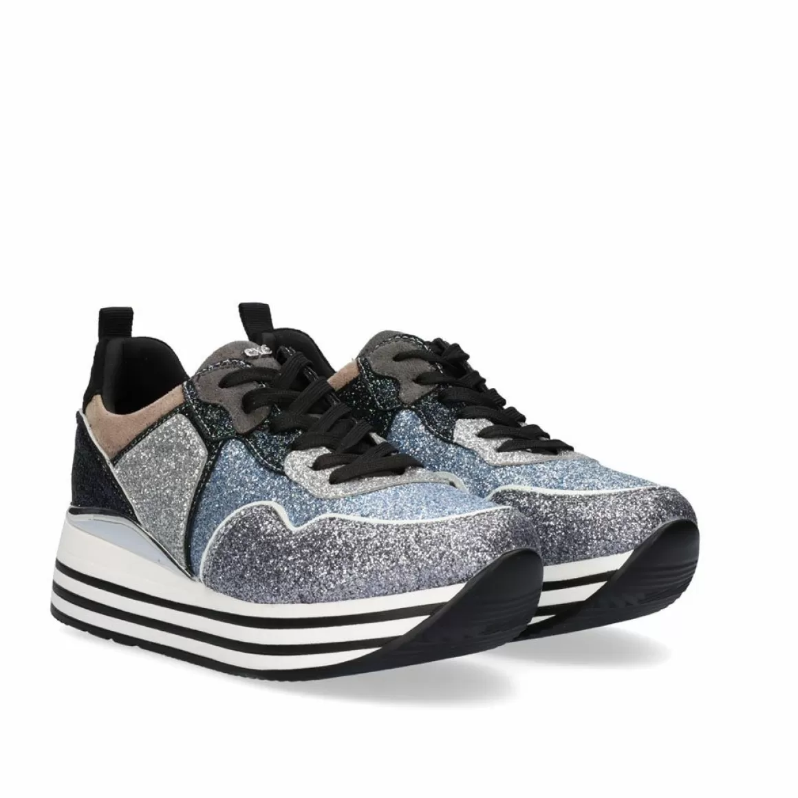 Exe Shoes Sapatilhas E Tenis>Tenis Glitter Plataforma 74-232Ex03 Pewter