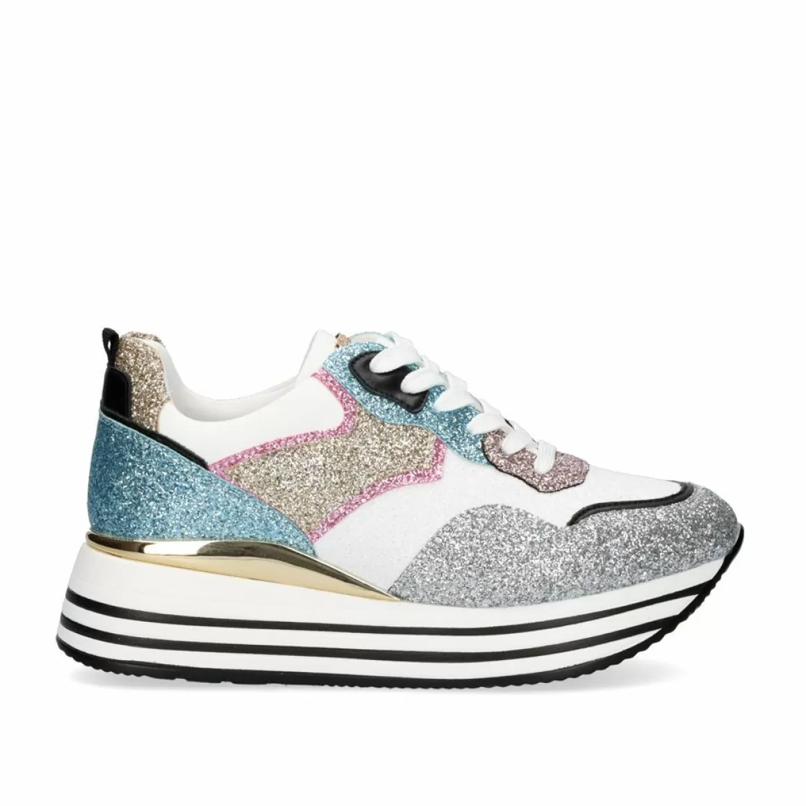 Exe Shoes Sneakers Mujer>Tenis Glitter Plataforma 74-31Ex20 Multicolorido